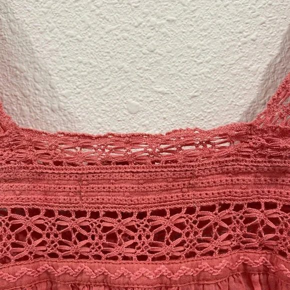 DOEN Coral Pink Cotton Nightgown Dress Size XS - Picture 9 of 15